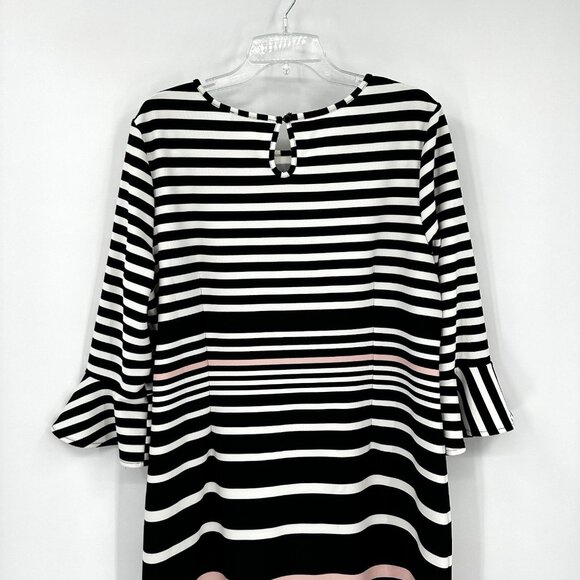 ILE NEW YORK shift sheath dress multi color 18 bell sleeve career business - Picture 7 of 9